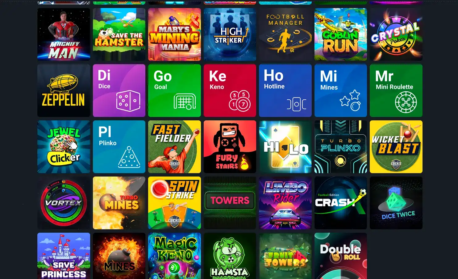Интерфейс Booi casino со слотами